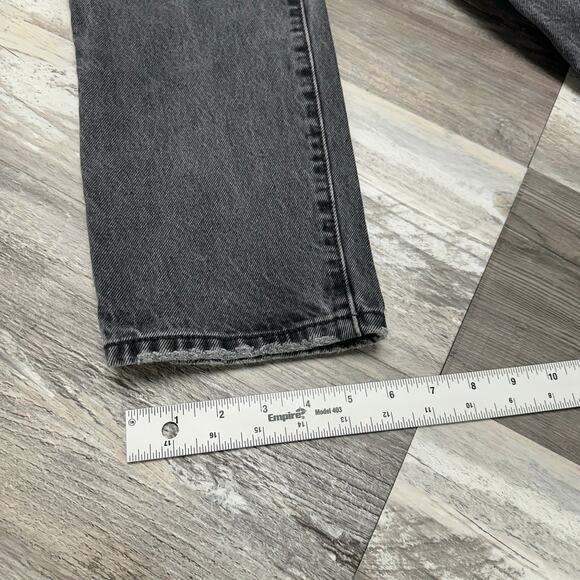 Levis Premium Faded Black Womens 28 Middy Straight Mid Rise Denim Jeans‎ Red Tab - Picture 13 of 14